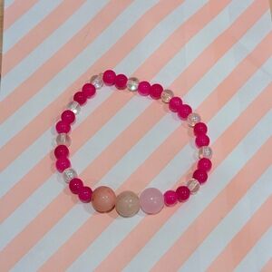 Hot Pink Valentine's Day Stretch Bracelet